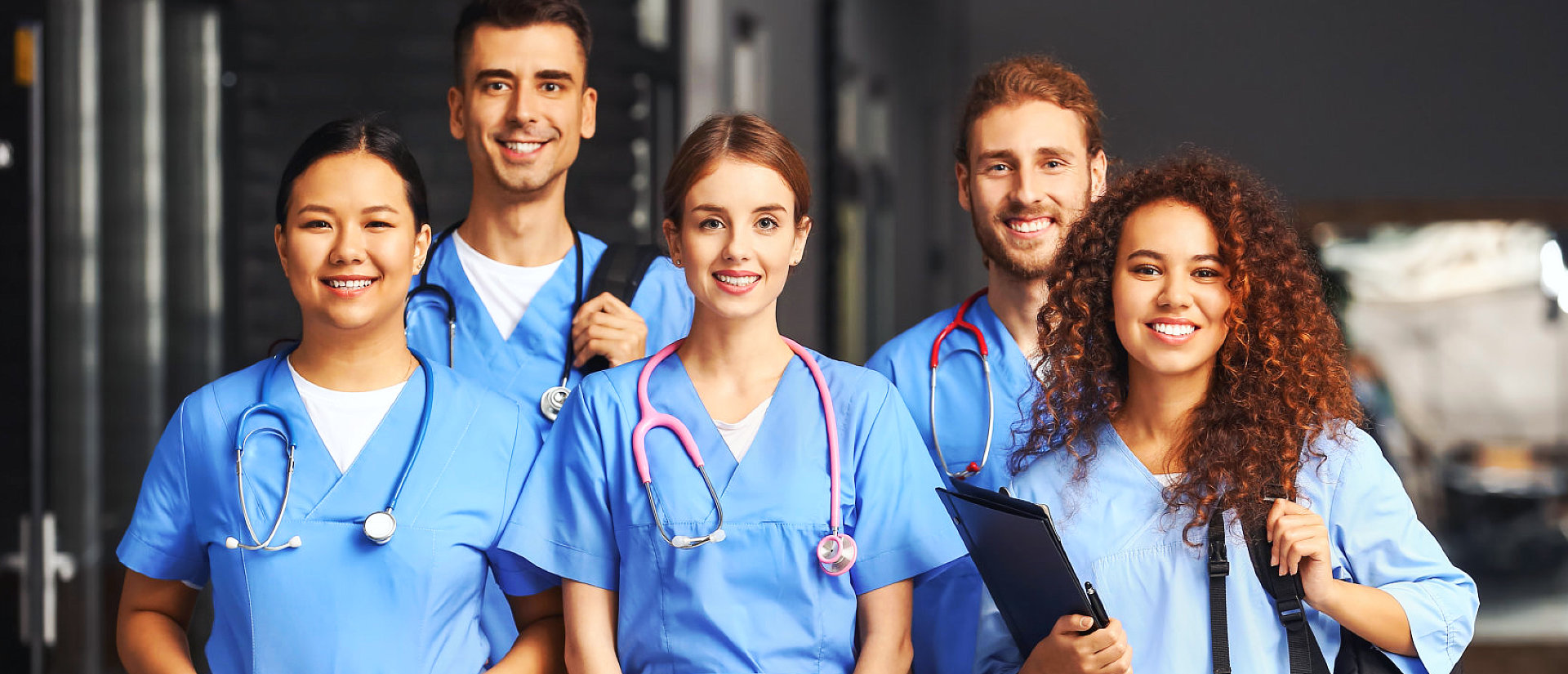 image of five medical workers